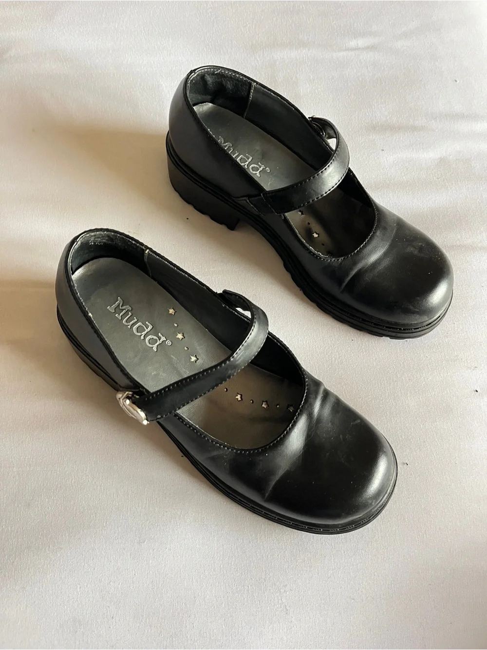 Mudd Essie Black Chunky Heel Mary Jane Shoes Size 4M